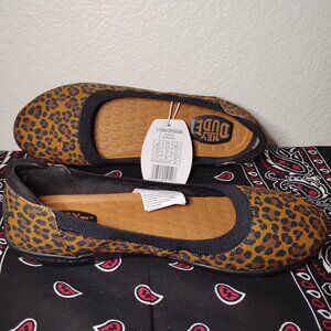 Hey Dude Savannah Slip-in Ballet Flats in Leopard Print